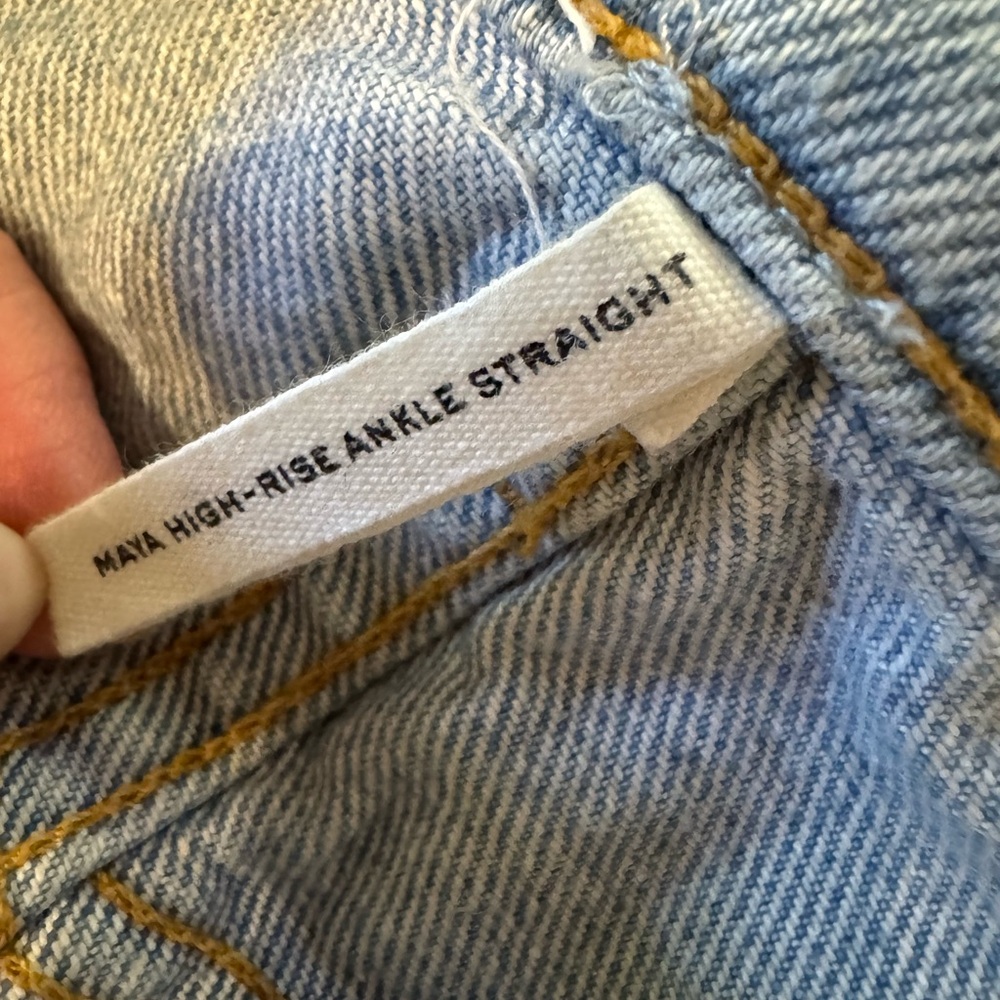 rag & bone maya high-rise ankle straight denim - Picture 3 of 4